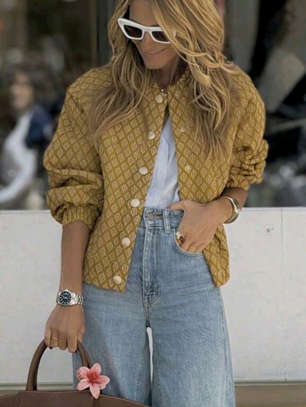 Women's Autumn/Winter Printed Layered Lightweight Jacket, Fashionable & Elegant,